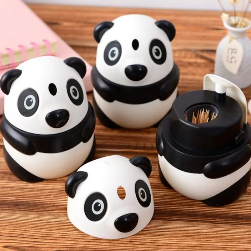 

1PC Toothpick Holder Cartoon Panda Toothpick Box Living Room Decor Toothpick Dispenser Decoration