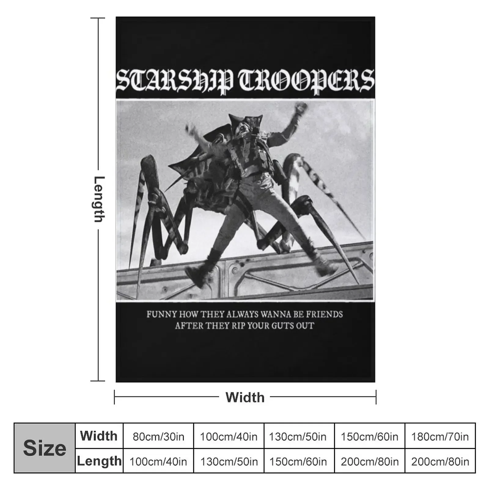 Starship Troopers Always Be Friends Throw Blanket Plush Luxury Throw Summer Beddings Blankets