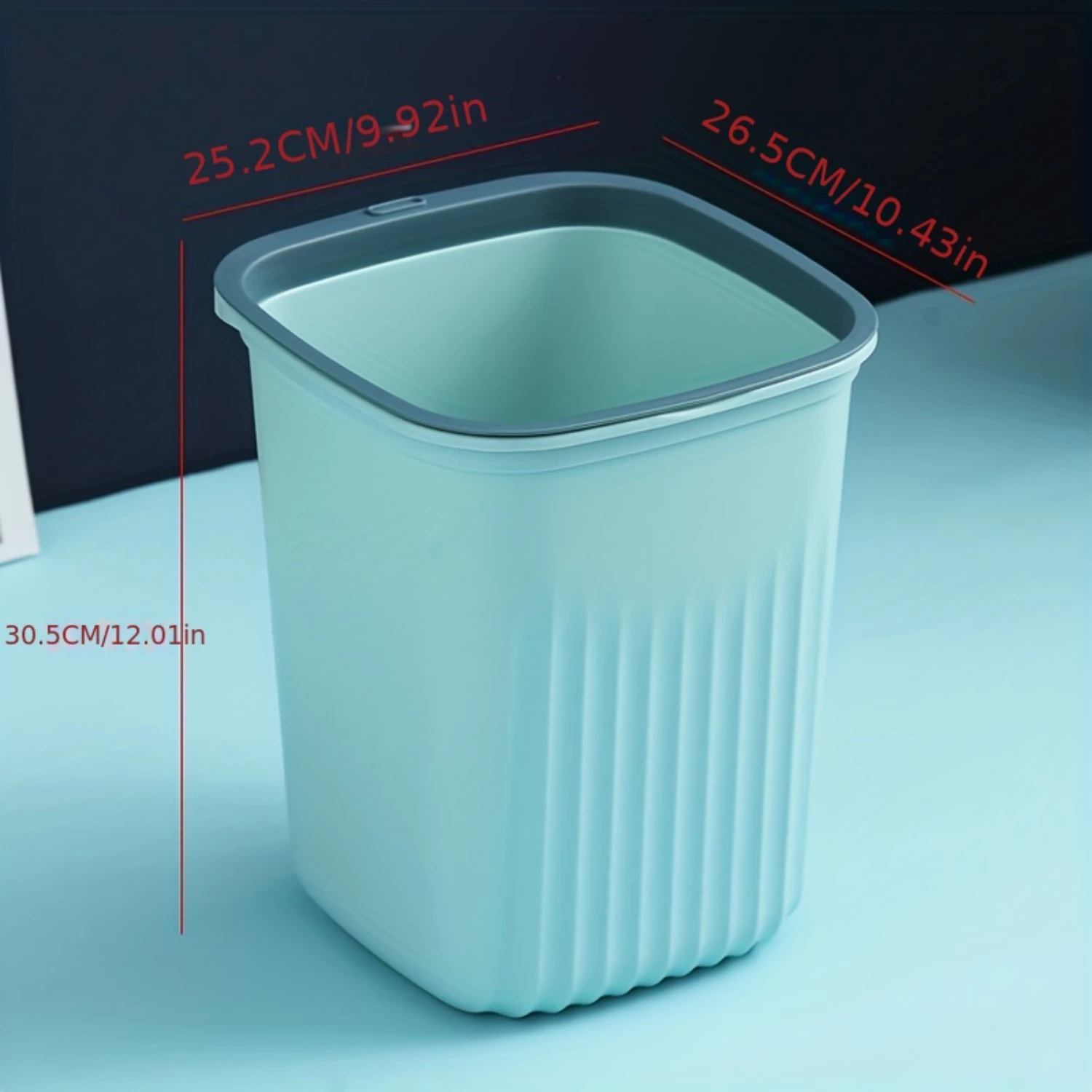 Simple Lidless Trash Can, Creative Pressure Ring Waste Paper Bucket, Garbage Can For Kitchen Living Room Bathroom Dorm And Offic