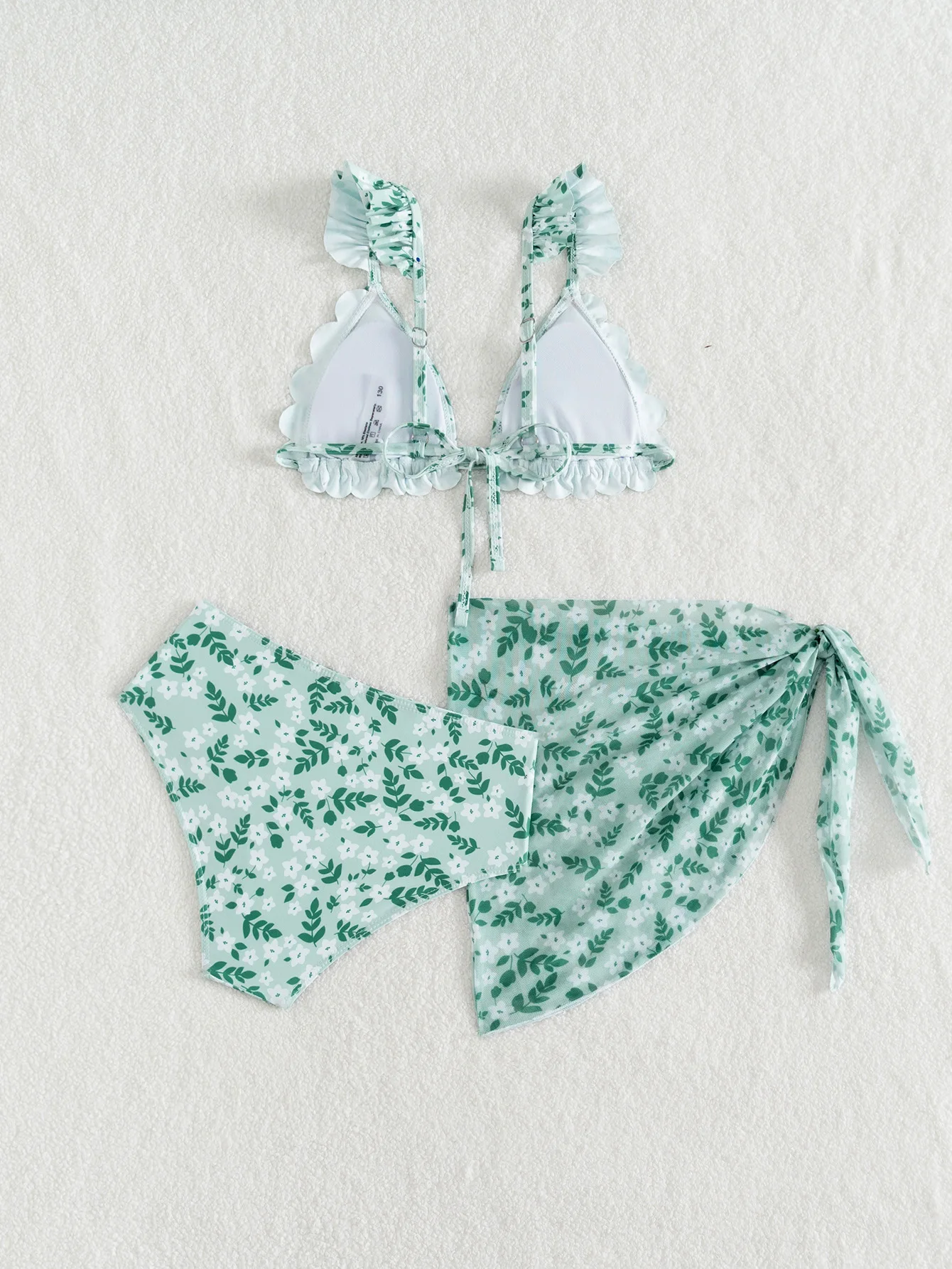 الفتيات 3 حزمة لطيف عالية الخصر بيكيني مجموعات الاطفال ملابس السباحة والتنانير 7-14 سنة ملابس سباحة للأطفال 2025 المراهقين فتاة هدب Athing دعوى