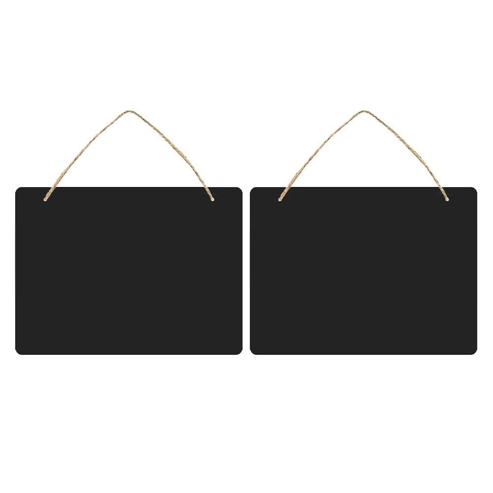 

Wooden Hanging Chalkboard Signs 23x17cm Double Sided Erasable Message Board for Kitchen Garden Wedding Party Menu Notice Bar