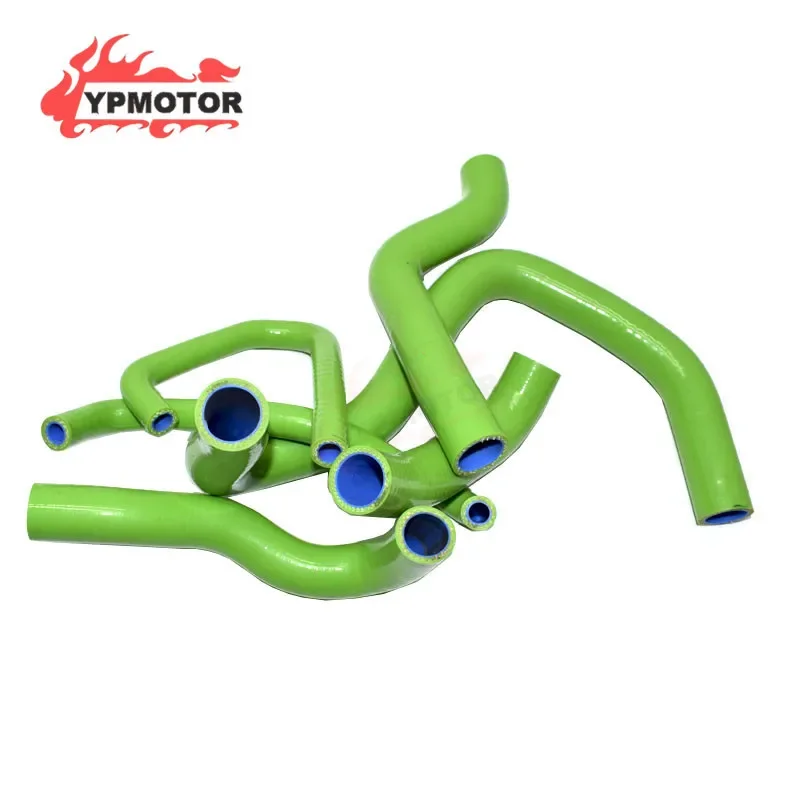 ZX-6R 07 08 Motorcycle Reinforced Silicone Radiator Water Pipe Coolant Hose Tube Kit For Kawasaki Nanja ZX6R 2007 2008 green