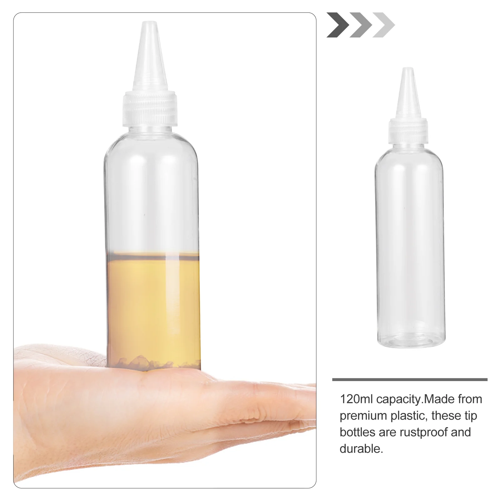 

20pcs 120Ml Empty Plastic Squeeze Bottles Precision Tip For Lotion Shampoo Dispenser Clear Pointed Mouth Beak Bottle Sub-Bottles