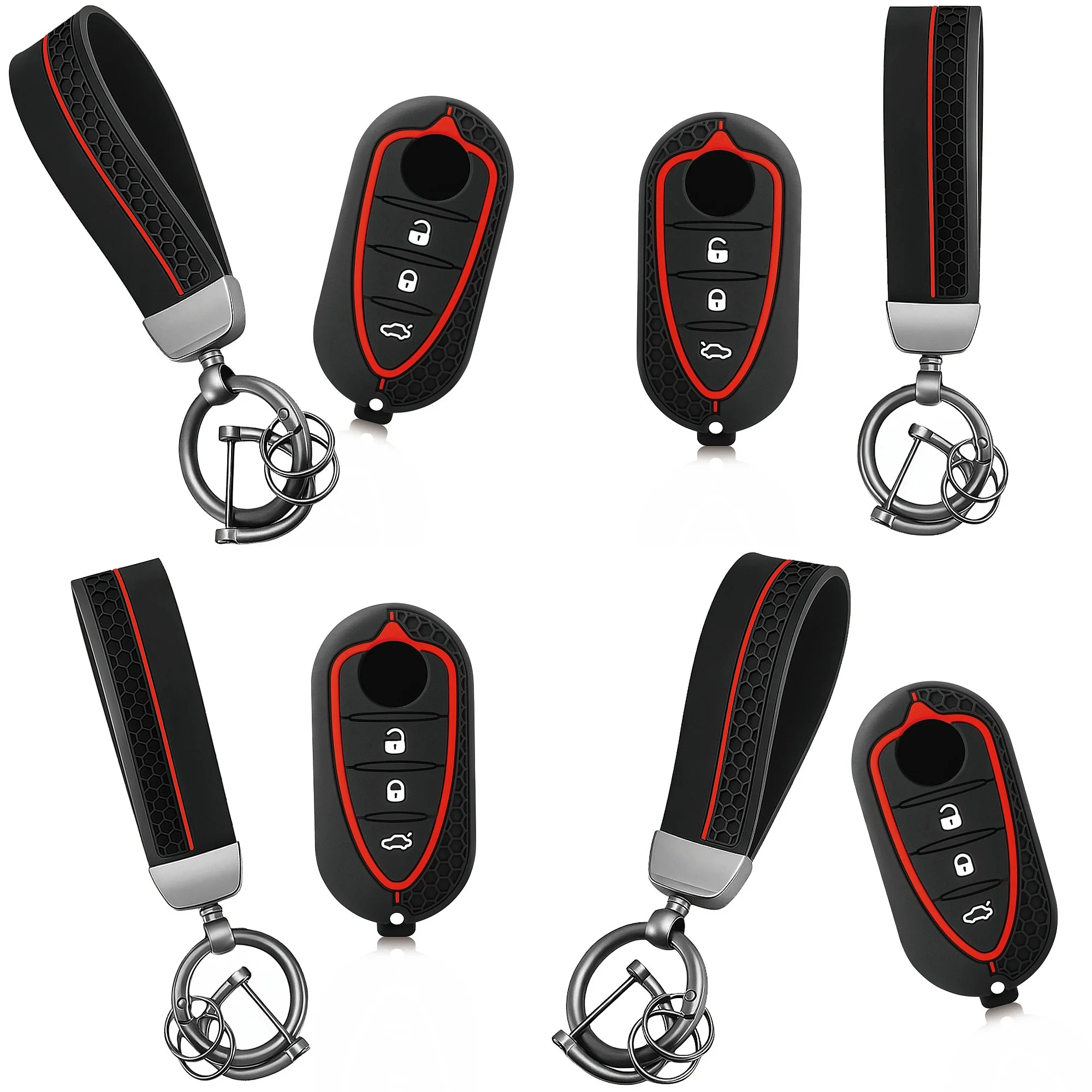 Silicone Car Key Fob Cover For Alfa Romeo Giulietta Mito 4C 159 GTA Remote Key Cover