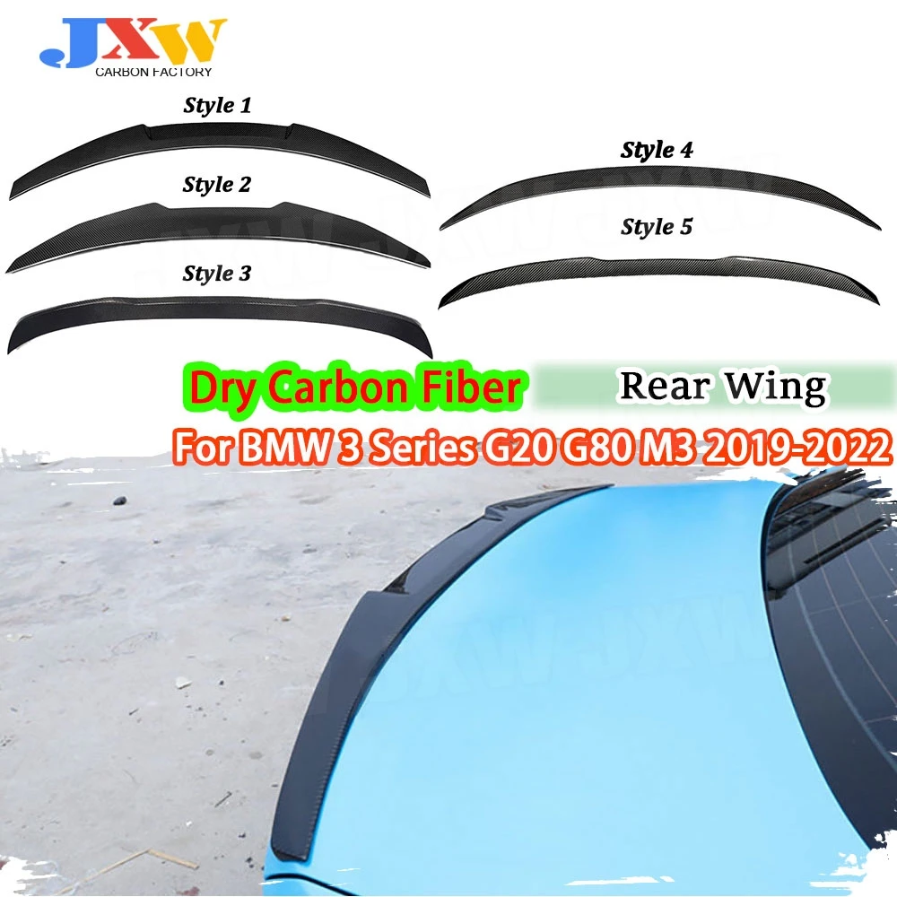 

Dry Carbon Fiber Rear Trunk Lip Spoiler for BMW 3 series G20 G80 M3 Sedan 2019-2022 Rear Boot Spoiler Body Kits