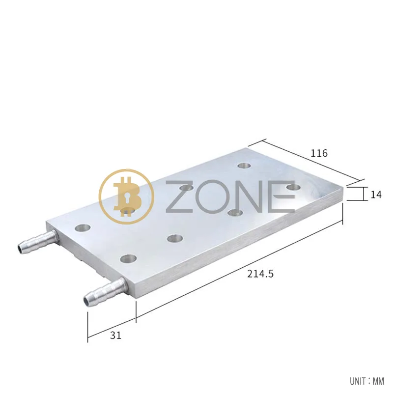 New Water Cooling Plate Aluminum Integrated Radiator Water Cooled System Fittings For Antminer S19 T19 S19pro Bitcoin Miner