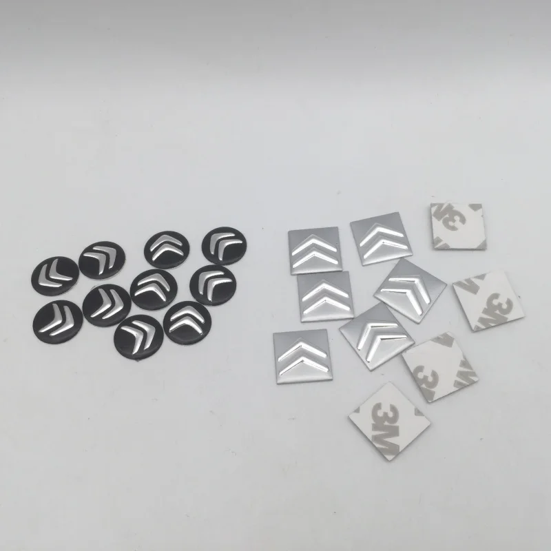 2pc 5pc 10pc 14mm 16mm for Citroen Car Key Fob Case Badge Button Badge Logo Straight Folding Remote Keychain Replacement Sticker