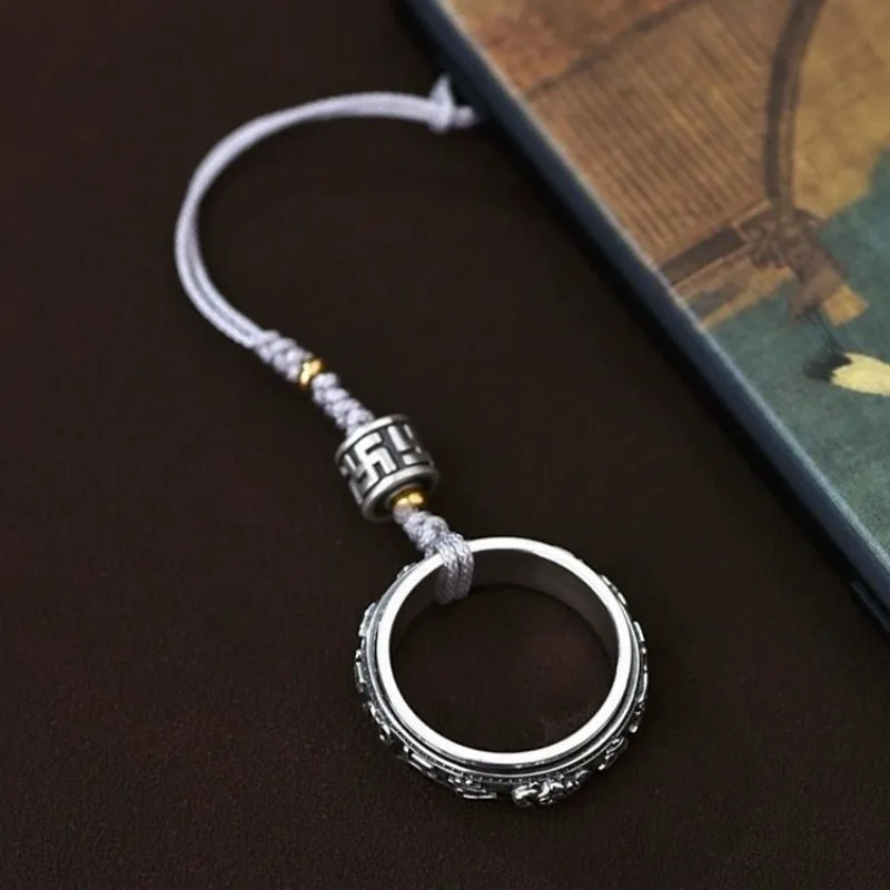Chinese Wealth Attracting Pi Xiu Handwoven Phone Lanyard with Adjustable Ring Keychain Trendy Unisex Protective Amulet Gift
