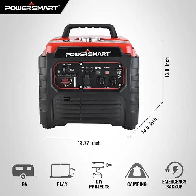 1500-Watt Gas Powered Portable Inverter Generator Super Quiet Ultra-Light for Camping Outdoor Parallel Capable EPA Compliant