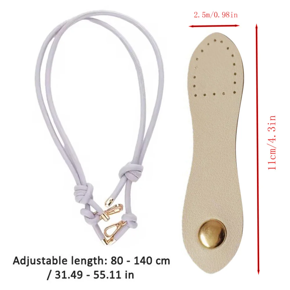 3Pcs/Pack with Straps and Buckle for Bag Attachment, Knitted Yarn Bag Buckle, DIY Handmade Bag Accessories, Wallet Making Accessories Buckle