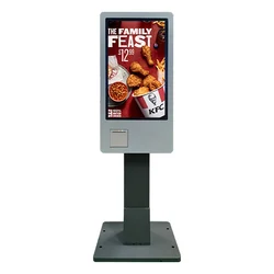 fast food restaurants service self terminal machine ordering payment kiosks cash bill print