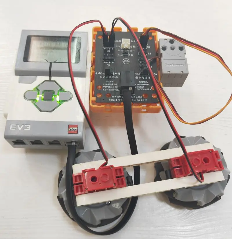 EV3 gigi kemudi 4 arah Motor empat arah, modul ekspansi roda McNamm, perlengkapan kemudi pompa pengisap elektronik