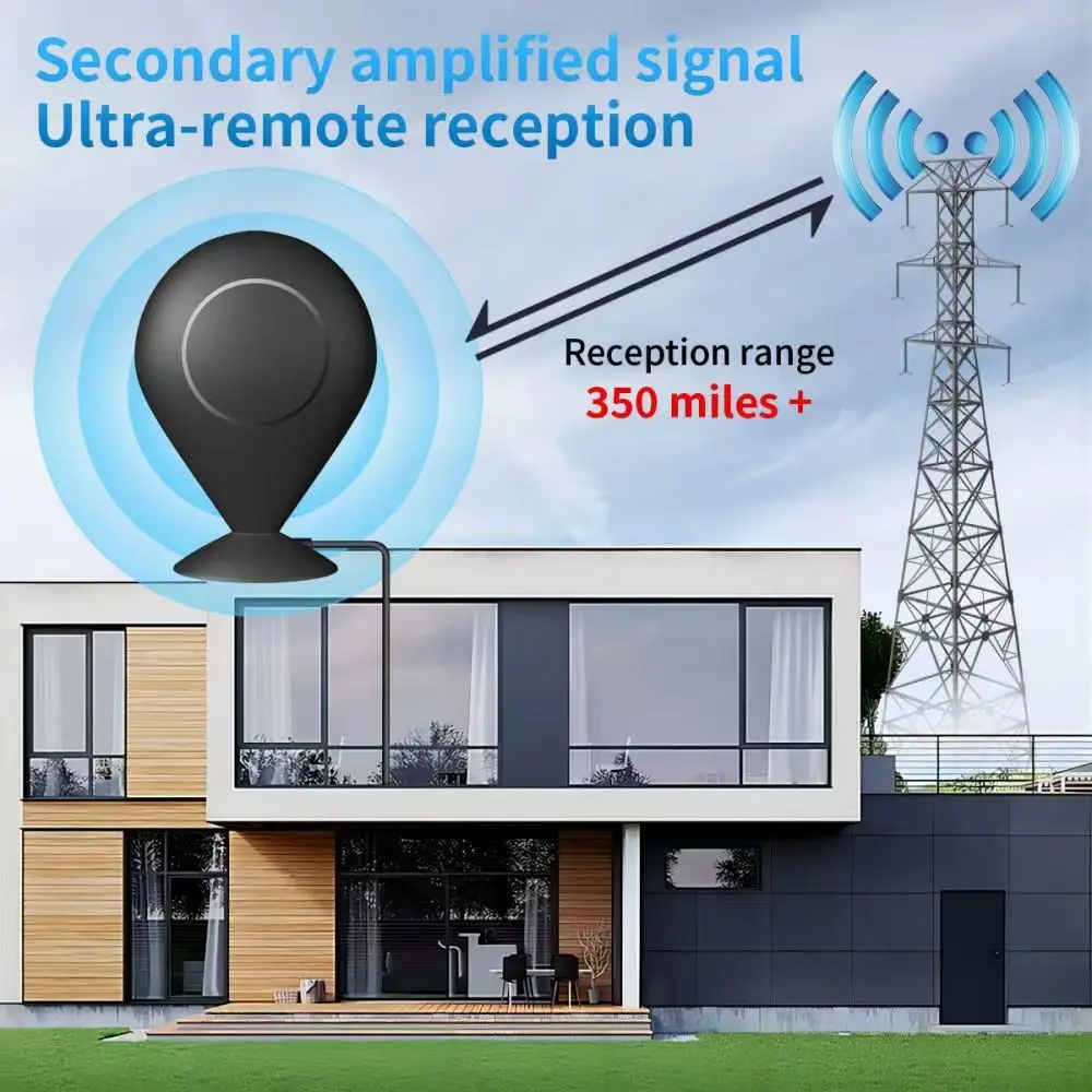 New Long-Distance Hdtv High-Definition Digital Tv Antenna 1080P, Universal for Indoor and Outdoor Use, Dvb-T2/T1 Tv Antenna view 4