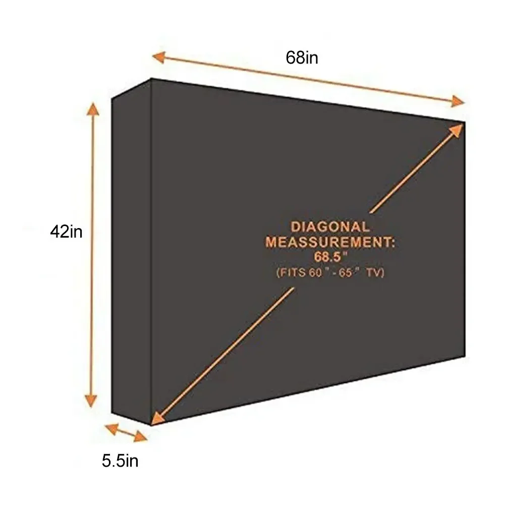 600D Oxford Outdoor TV Cover Waterproof Dustproof Protection Suitable For 70 75 80 85 Inch LED LCD TVs With Easy Installation