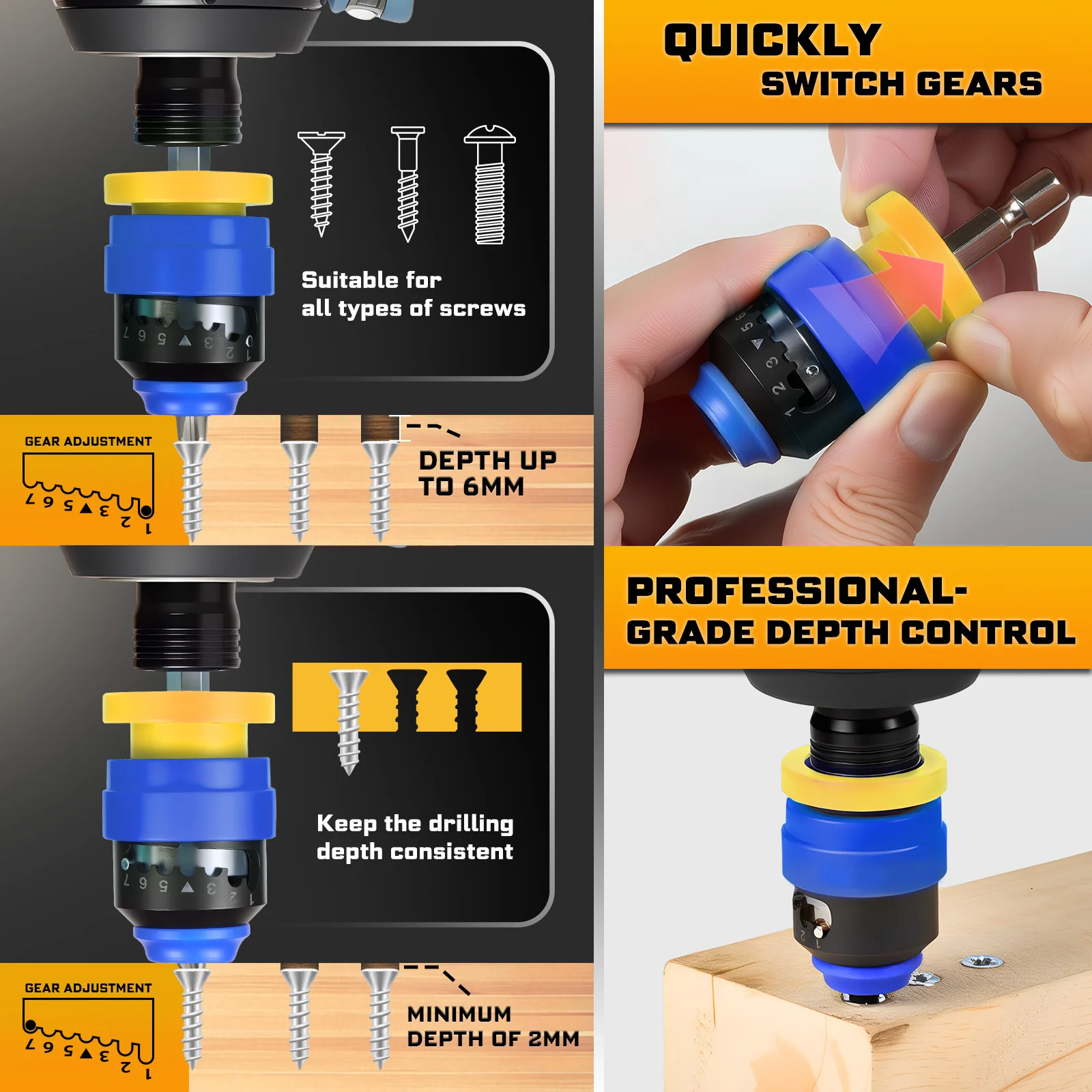 Juego de brocas avellanadoras Geinxurn, brocas avellanadoras de acero de alta velocidad CNC de precisión para madera, plástico y Metal