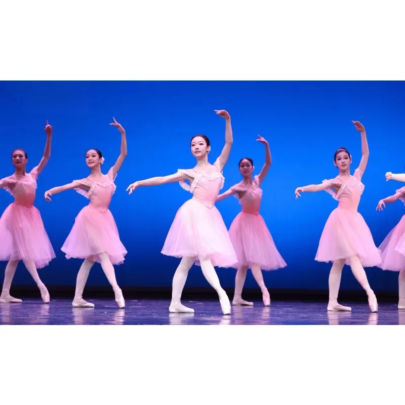 Costume da spettacolo di danza classica - Concorso di abiti da ballo professionali per adulti - Danza in abito da balletto per bambini azzurro
