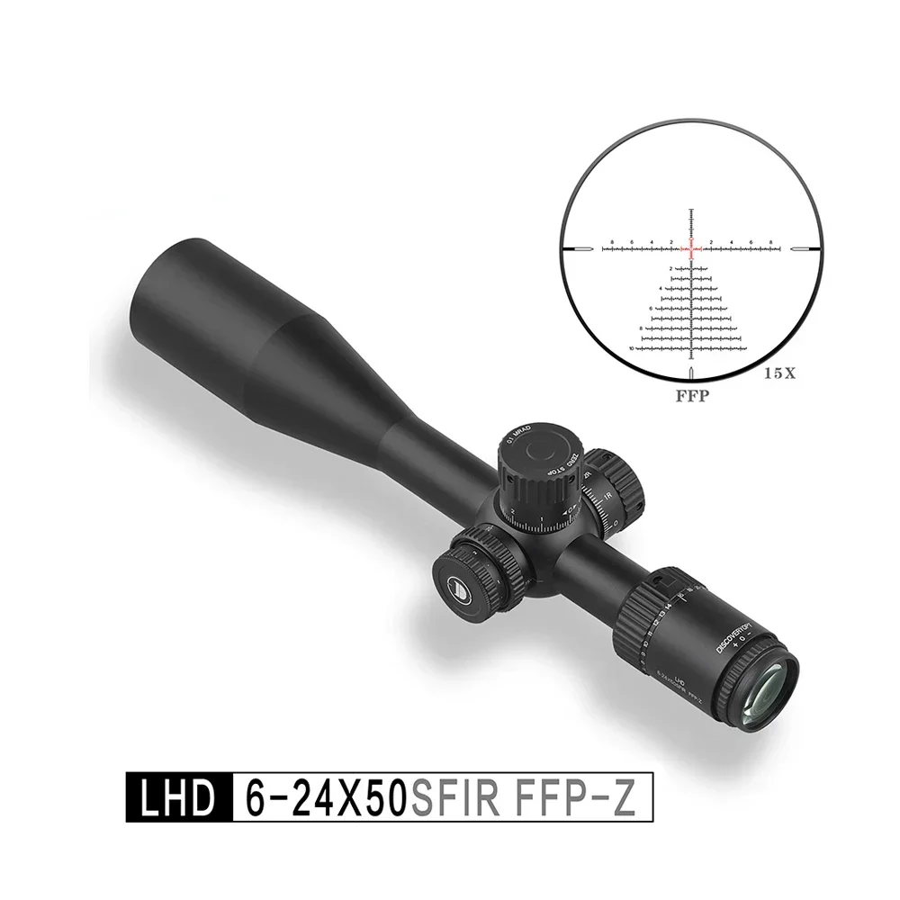 DiscoveryOPT New LHD 6-24X50SFIR Long Range FFP Scope 30mm Discovery 62450 Rifal Telescope