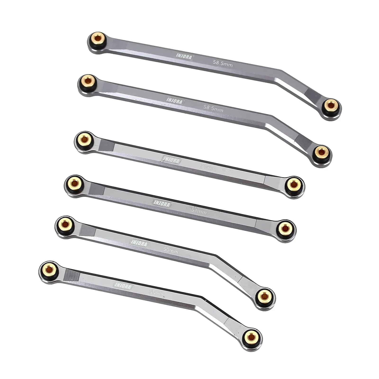 INJORA Aluminum High Clearance Chassis Links Set for RC Crawler Axial SCX24 AXI00001 C10 AXI00002 JEEP JLU Ford Bronco Base Camp