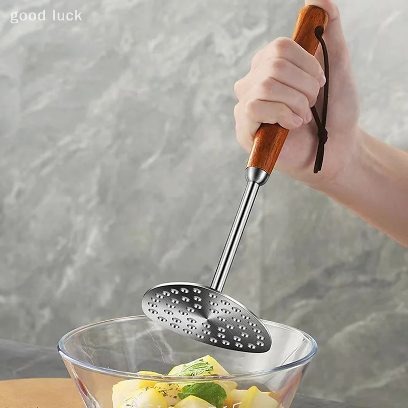 Trituradores de patatas de acero inoxidable, triturador de arroz, puré, patata dulce púrpura, rallador de calabaza, herramientas, trituradora, accesorios de cocina