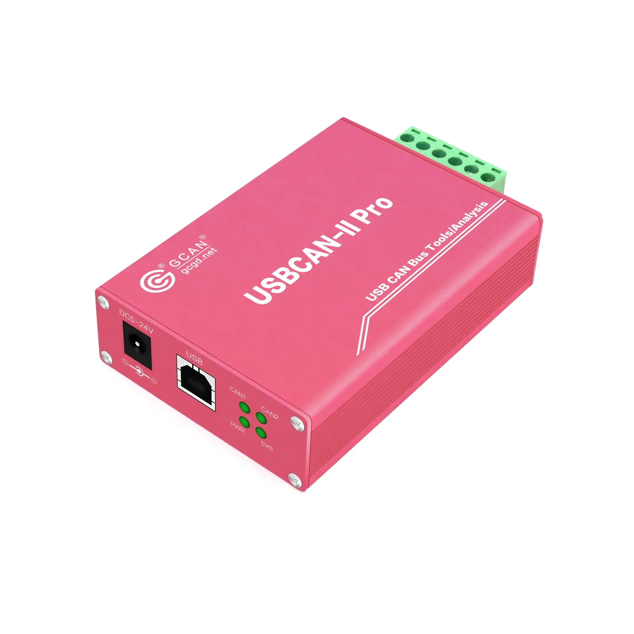 USBCAN-II Pro analyzer with independent dual channels for connection to two different CAN buses