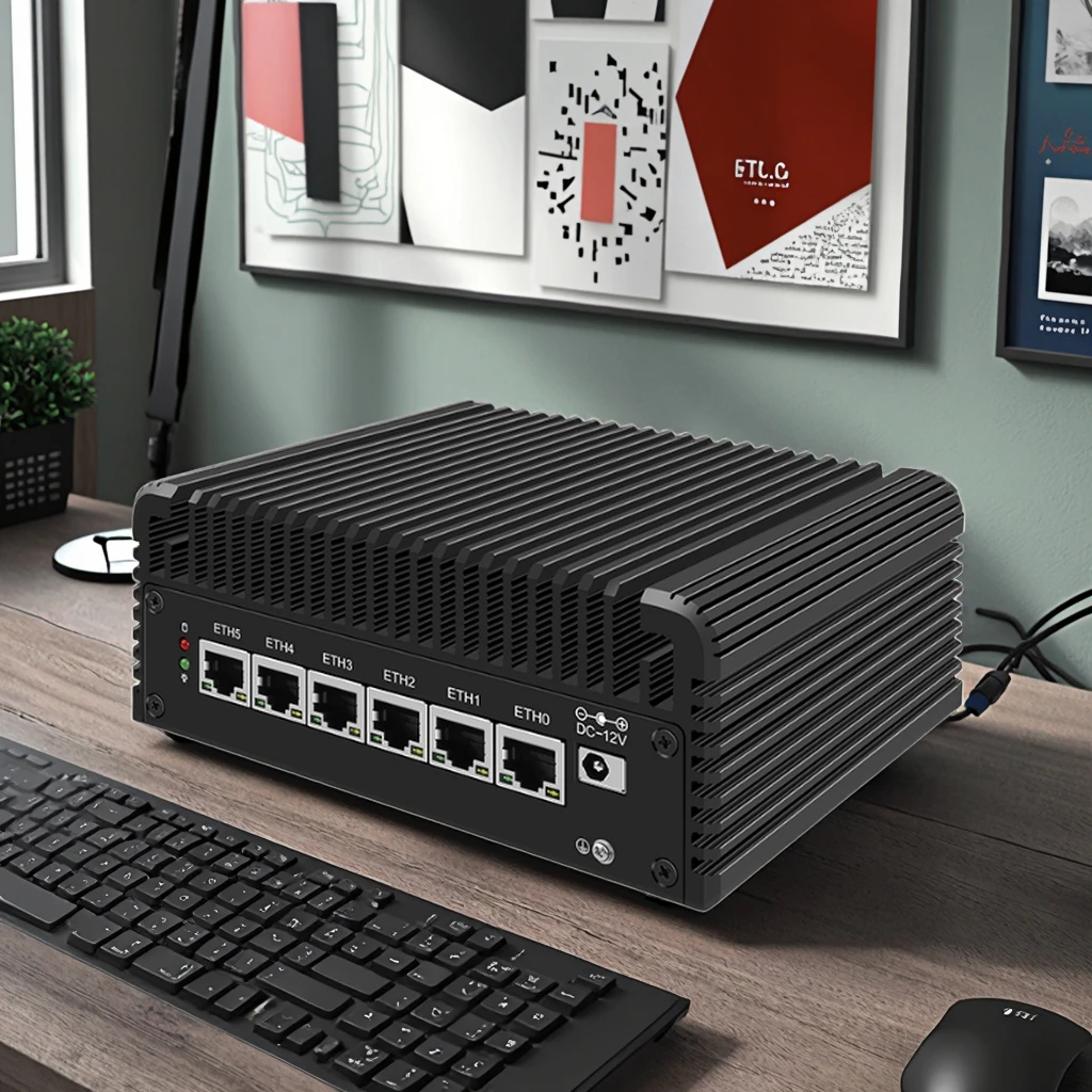Topton 13th 12th Gen Mini PC Fanless USB4.0 I7 1355U I5 1235U I3 1315U 6x I226-V LAN جهاز جدار الحماية جهاز توجيه ناعم Proxmox ESXi