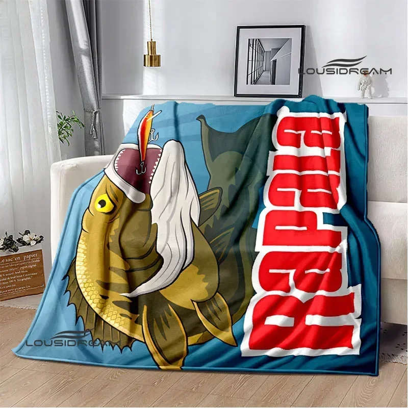 Rapala logo fishing enthusiast printed Blankets Flannel warm Blanket Soft and comfortable blankets bed linings birthday gift