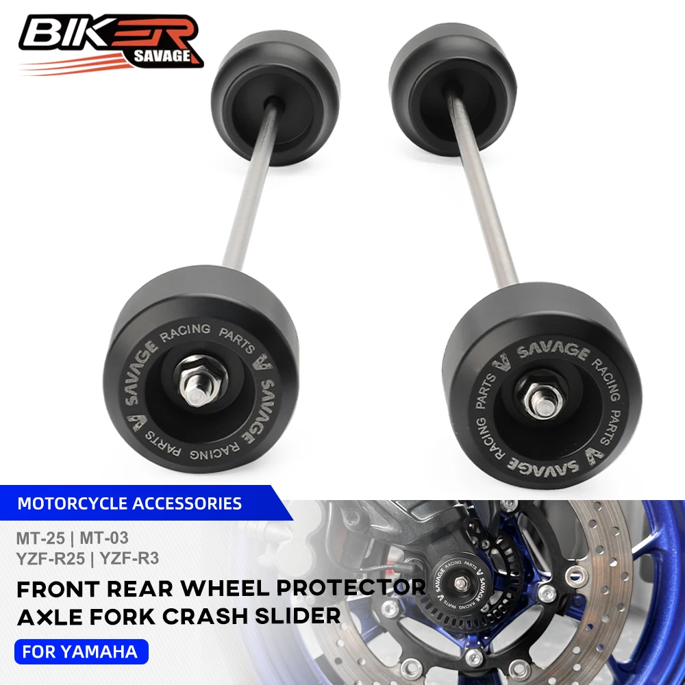 

Rear Front Axle Fork Crash Slider For Yamaha YZF-R25 YZF-R3 MT03 MT25 Motorcycle Wheel Protector YZF-R MT 03 25 2014-2024