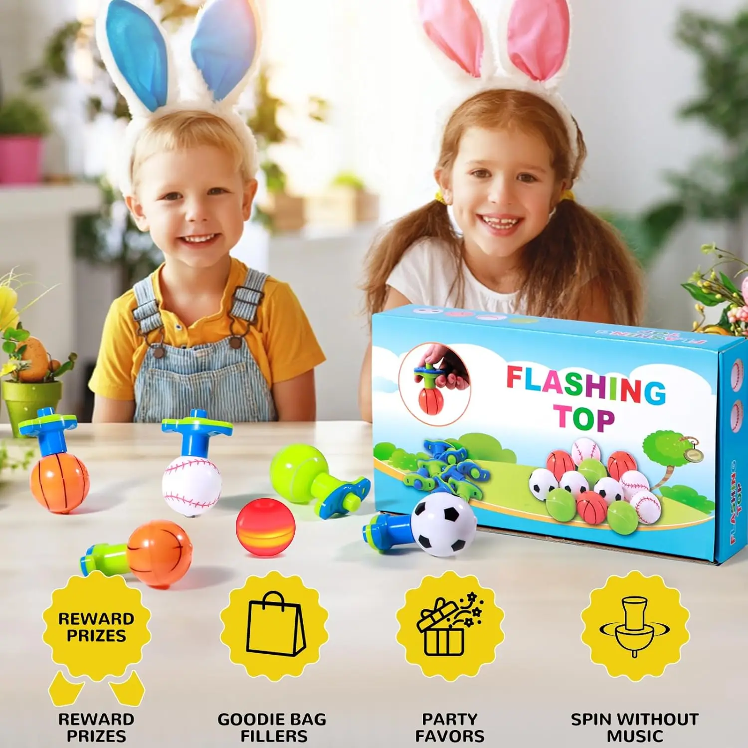 12Pcs LED Light Up Spinning Tops for Kids, Glow in The Dark Party Supplies, Kids Goodie Bag Fillers, Birthday Party Favor