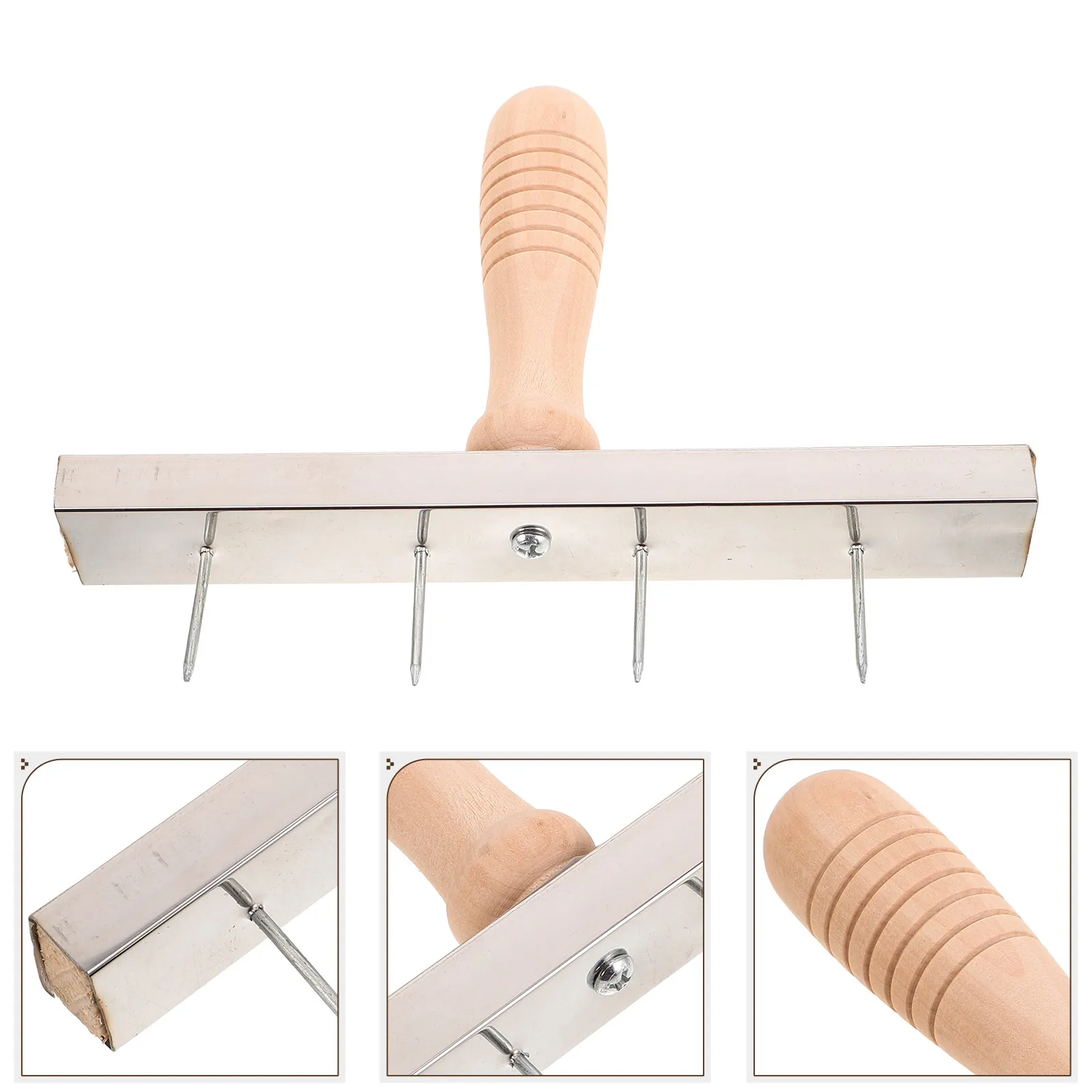 Handheld Moxibustion Tool for Multiple Moxa Sticks Wooden Handle Heat-Resistant Moxibustion Device Portable Safe Home Clinic Use