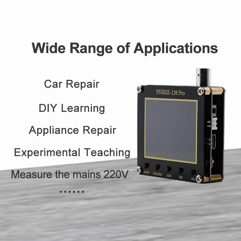 FNIRSI-138PRO DSO152 Digital Oscilloscope 200KHz Bandwidth 2.5MSa/s AUTO 80KHz PWM Signal Mini Pocket Oscilloscope