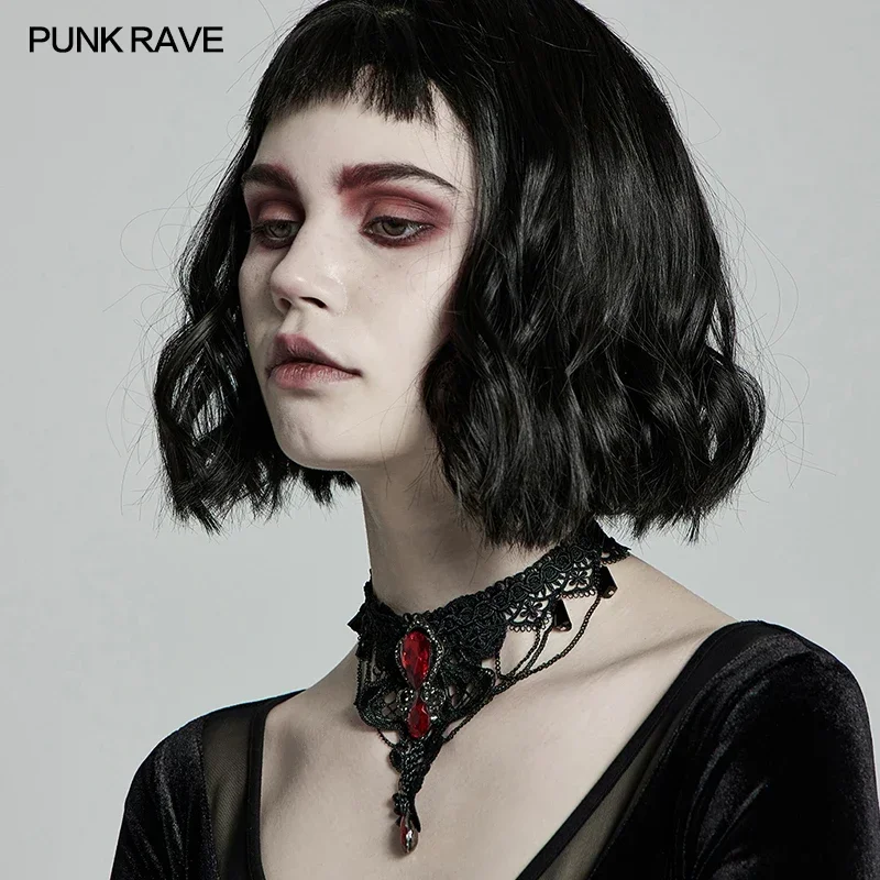 PUNK RAVE Women\'s Gothic Butterfly Decal Gem Necklace Fashion Gorgeous Delicate Party Evening Dinner   Jewelry