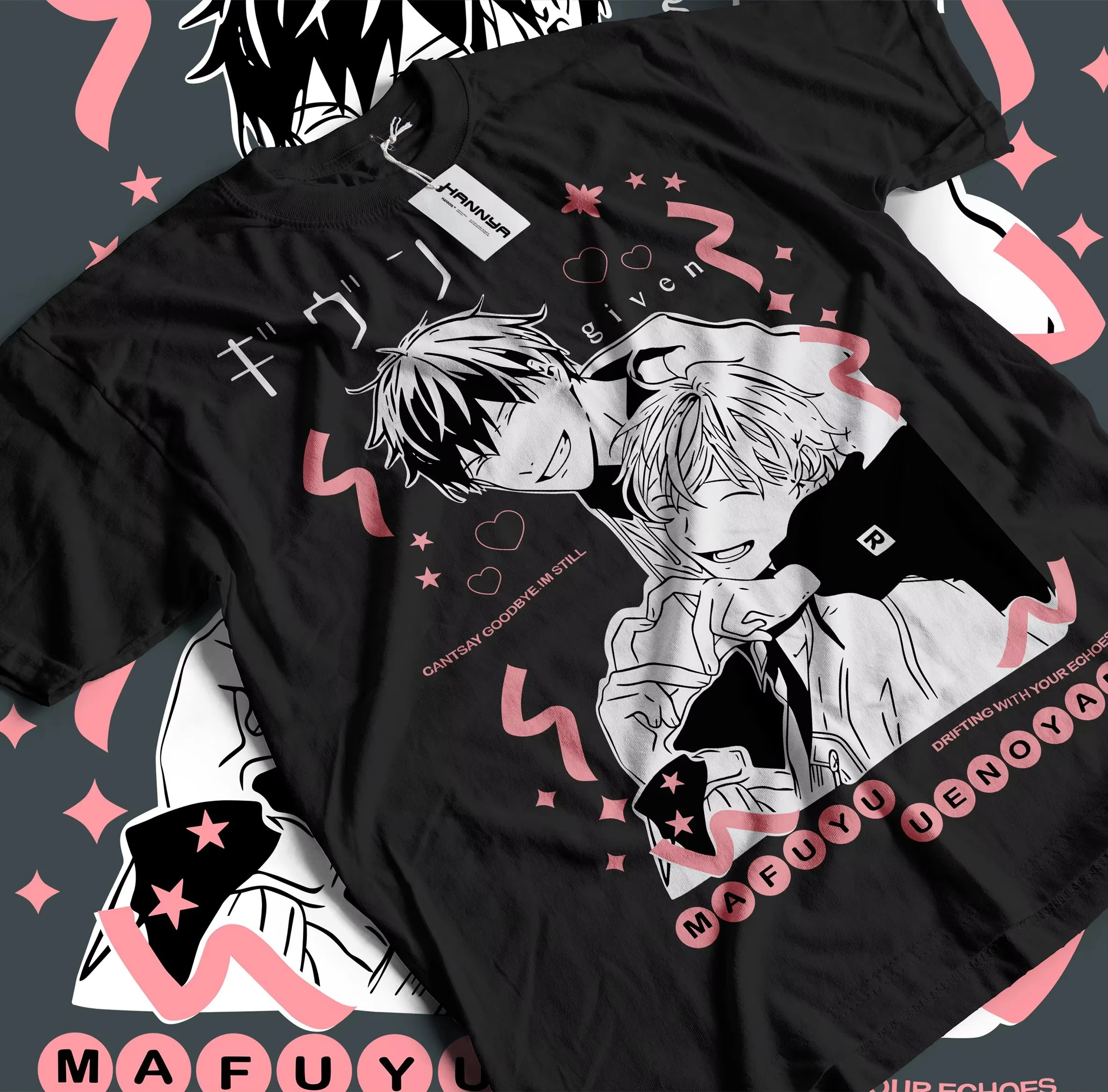 Given Ritsuka Uenoyama Mafuyu Sato Haruki Nakayama Natsuki Kizu Anime Manga Musik BL Romantik Drama Vintage Grafikdruck Unisex