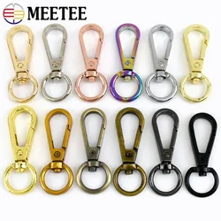 10-100Pcs Meetee 13mm moschettone fibbie in metallo collare per cani chiusura a moschettone cinturino per borsa collegare fibbia portachiavi gancio accessorio Hardware