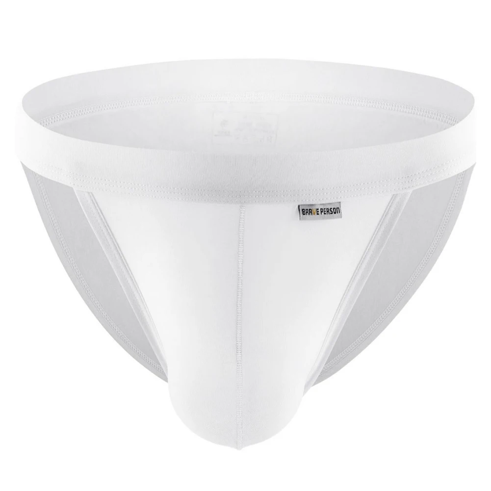 

Elastic Waist Men's Underpants with Low Waist Design and Breathable Fabric Featuring Penises Pouch for Comfort