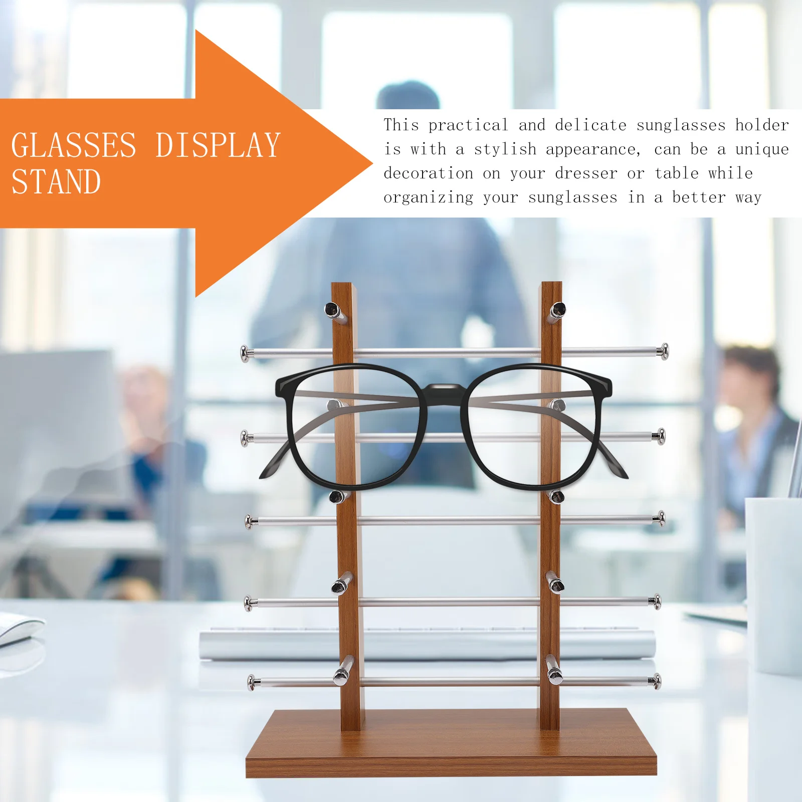 

Sunglasses Display Rack Large Capacity Glasses Holder Stable Base Storage Stand For Home Office Shop Decor