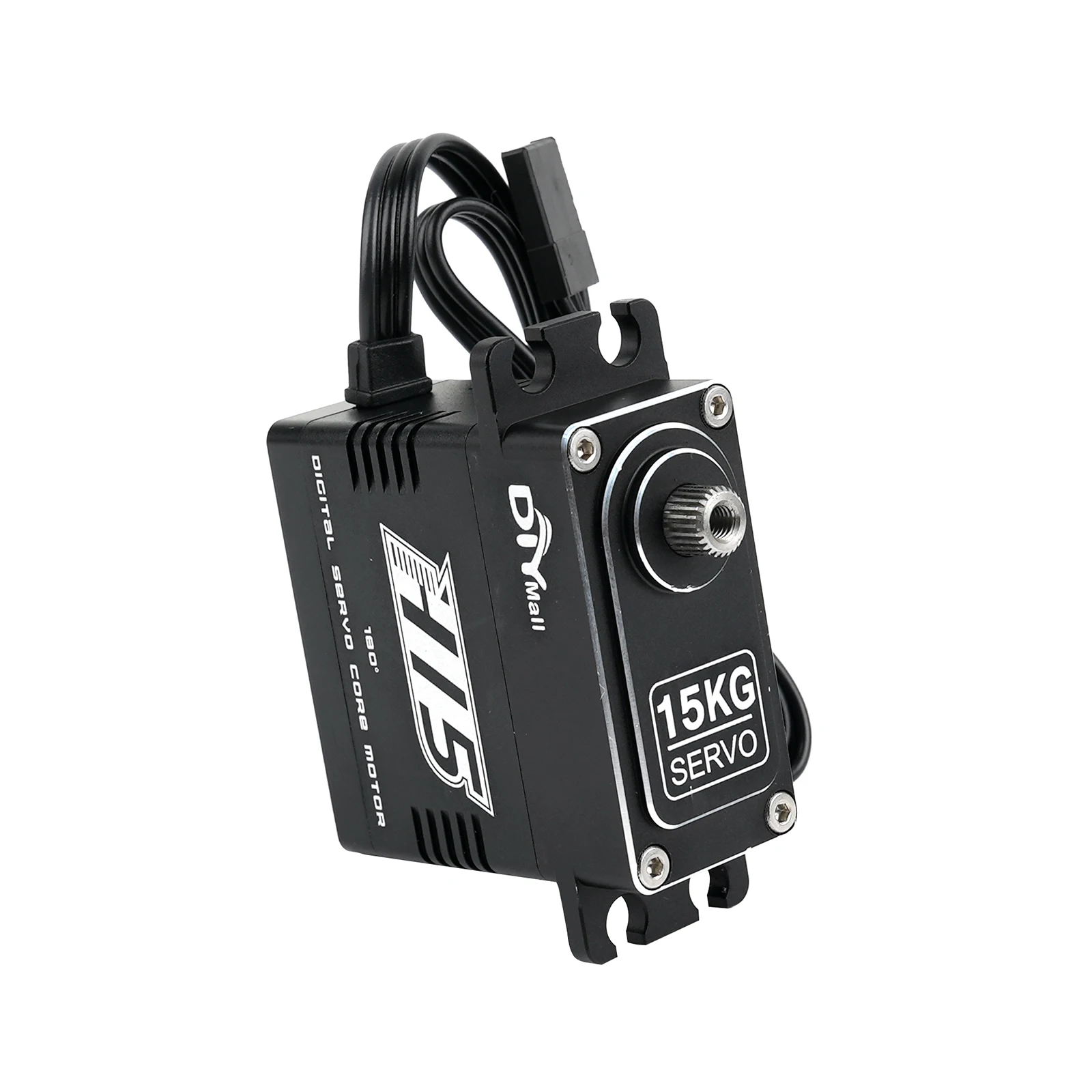 engrenagem completa 180 do metal do motor da escova de carbono do servo de 15KG Digitas do metal ° /270 ° /360 °   Servo DIY para peças de brinquedo de robô de helicóptero de carro RC