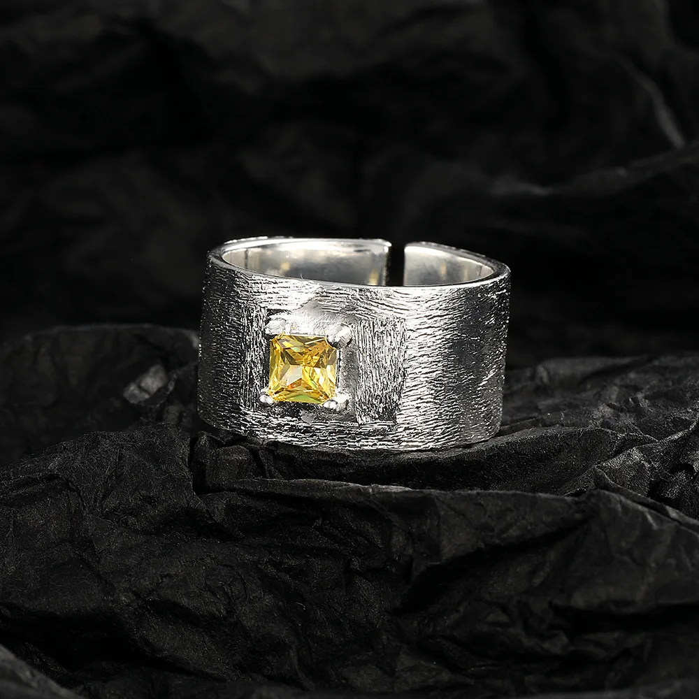 

Модное матовое кольцо из стерлингового серебра 925 пробы с цирконием, идеально подходящее для подарков на день рождения/юбилей или повседневной носки