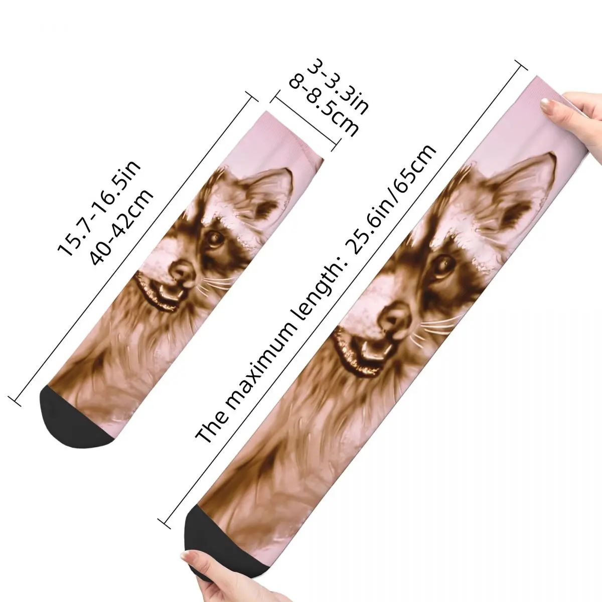 Vintage Pink Trash Men's Socks Raccoon Unisex Hip Hop Pattern Printed Crazy Crew Sock Gift