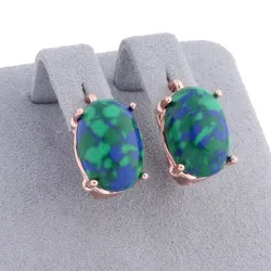 New Trendy Oval Drop Earrings for Women Rose Gold Color High Quality Daily Fashion Ethnic Jewelry