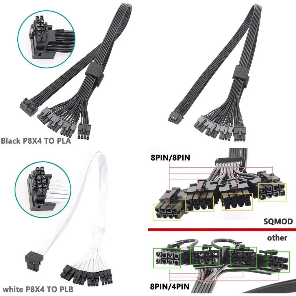 

Удлинительный кабель питания графического процессора 896F Pcie5.0, разъем 16Pin на 8Pinx4, разветвитель мощности