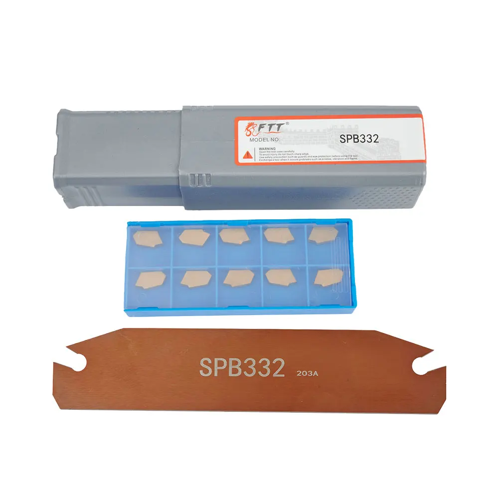 Dependable SP300 cutting insert with SPB332 SPB323 Groove CutOff Holder Cutting tool rods for consistent performance