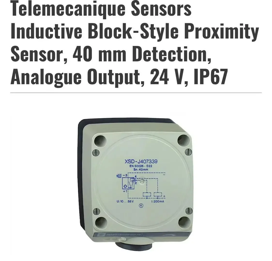XSD-J407339 Inductive Block-Style XS Series XSD Schneider Inductive Proximity Sensors XSD-J407339