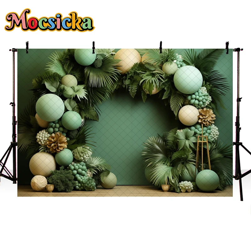Tropical Jungle Wildlife Backdrop For Kids Portrait Cake Smash Photography Newborn Shower 1st Birthday Party Decor Props