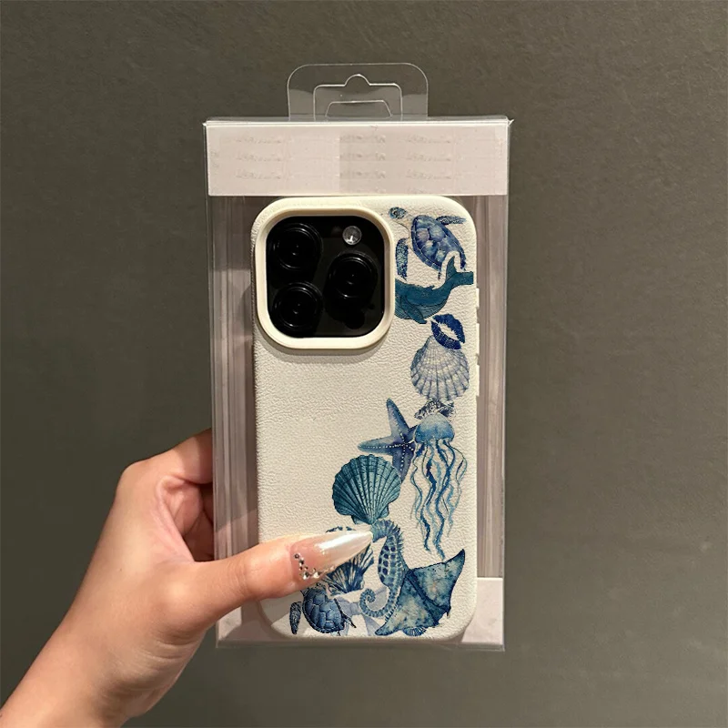 Watercolor Floral Jellyfish Blue Pattern Phone Case For iPhone 17 16 15 14 13 12 11 Pro Max XS XR Plus 17 Air 16 Soft TPU Cover view 3