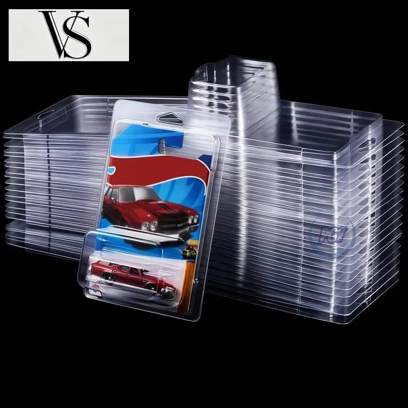 40PCS 10/20/ Toy Car Transparent Display Case for Protective Hotwheels Boulevard Shell Transport Team Model Card Board Collect