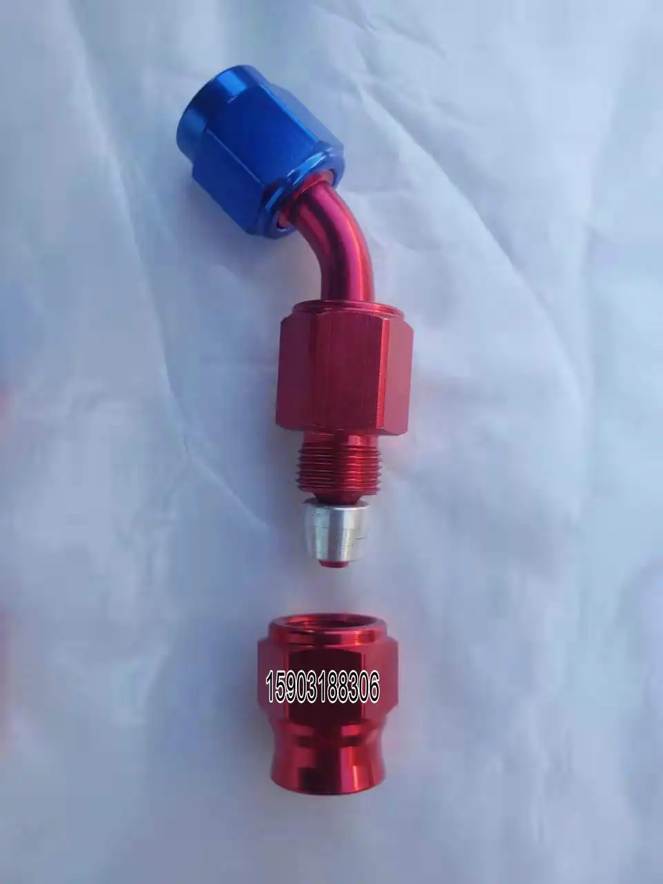 AN6 45degree anodized black color red blue color an fittings ptfe hose ends