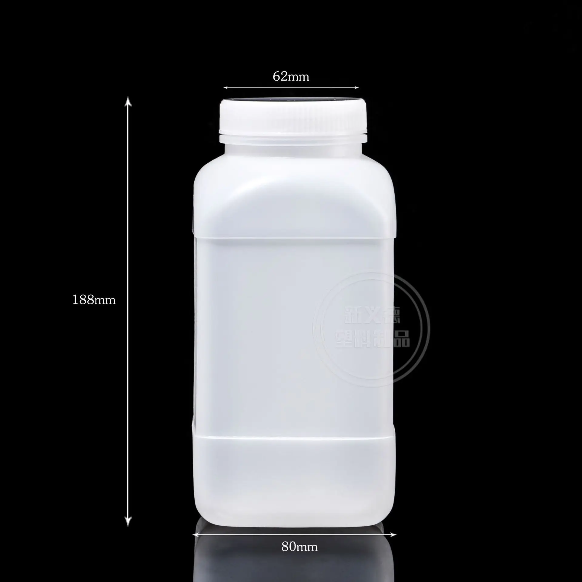 

2Pcs Wide Mouth Reagent Bottles White Plastic Lab Chemical Storage Leak-Proof Square Containers Durable Liquid Storage 1000ml