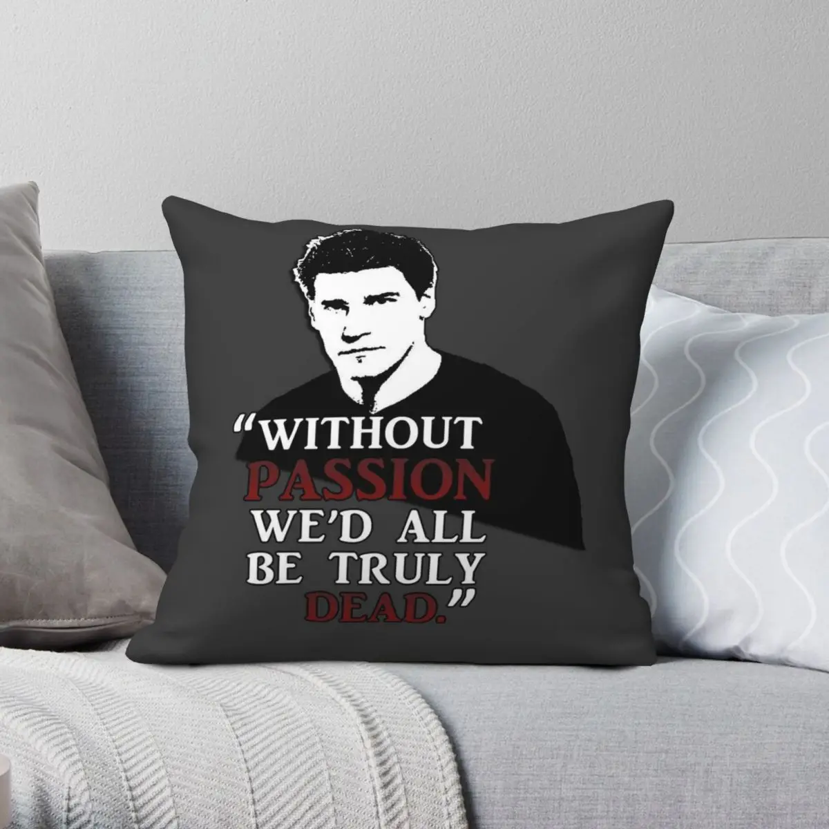 Buffy The Vampire Slayer Angel Passion Pillowcase Polyester Linen Velvet Pattern Zip Throw Pillow Case Sofa Seater Cushion Cover