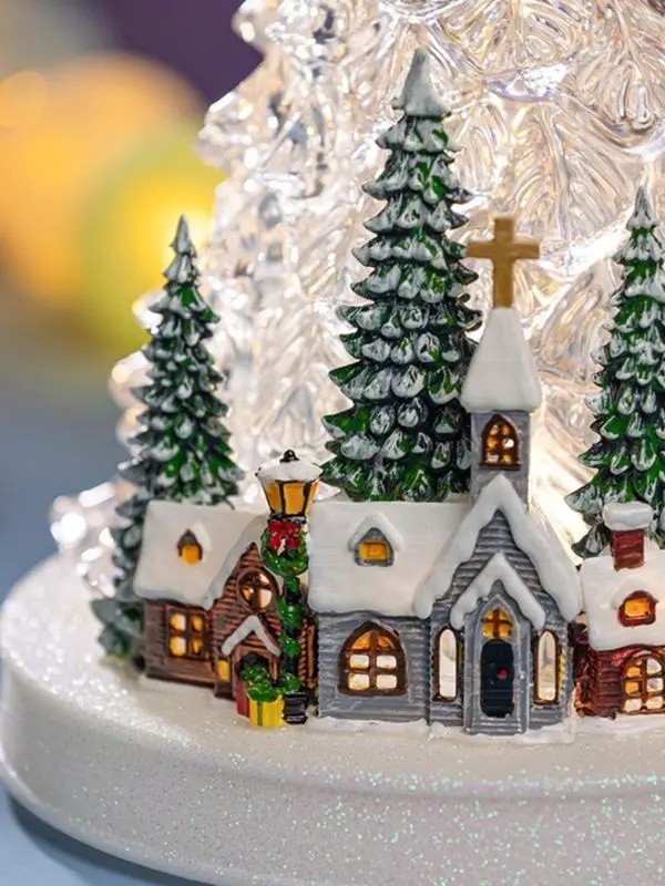 Christmas Christmas tree acrylic town music, music box, ornaments