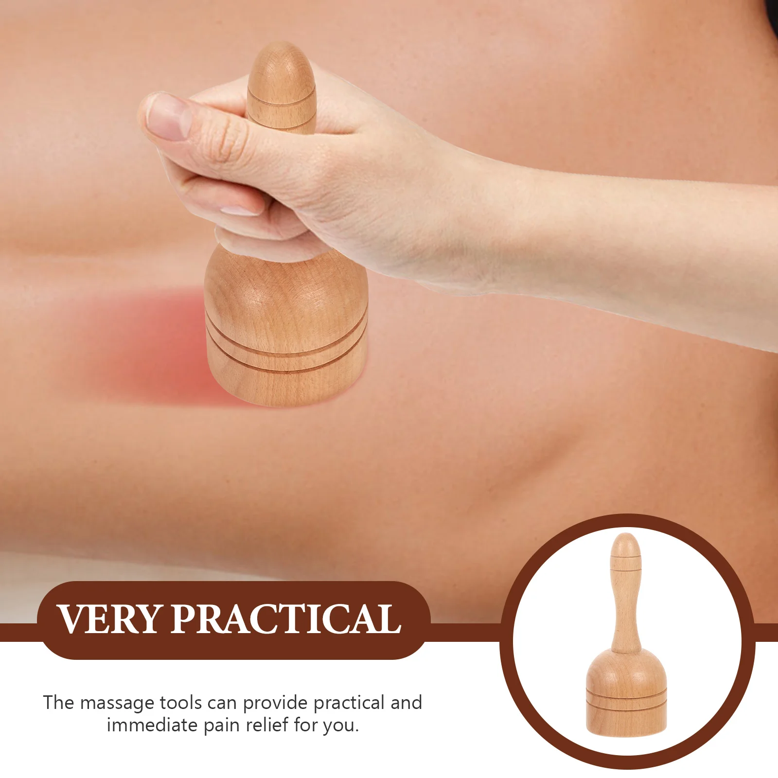 

Деревянный массажный стакан для спины, шеи и плеч, компактный дизайн для ежедневного использования, деревянный баночный массаж
